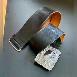 Made In Scotland. Leather belt black